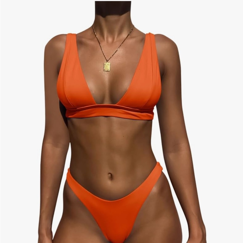 Vibrant Orange Bikini Set
